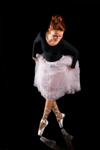 beautiful girl ballerina to be on points